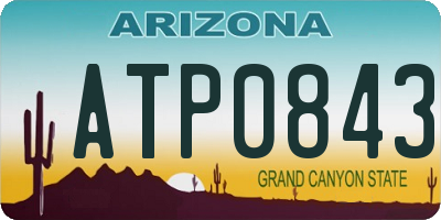 AZ license plate ATP0843