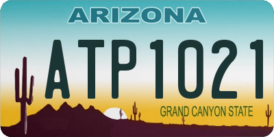 AZ license plate ATP1021