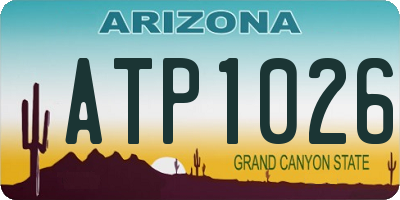 AZ license plate ATP1026