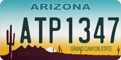 AZ license plate ATP1347