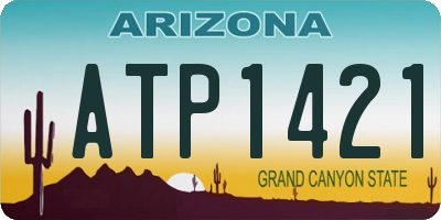 AZ license plate ATP1421