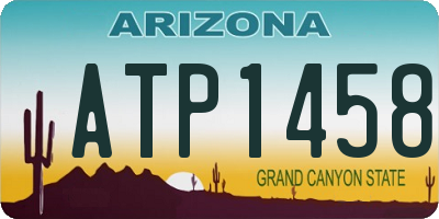 AZ license plate ATP1458