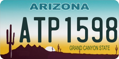 AZ license plate ATP1598