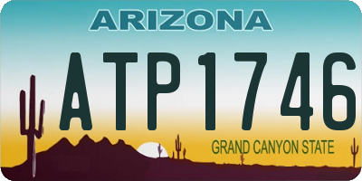 AZ license plate ATP1746