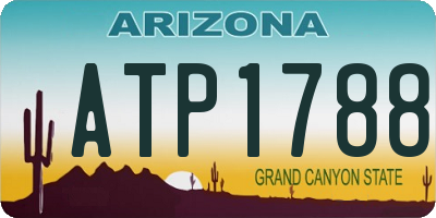 AZ license plate ATP1788