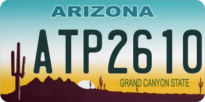 AZ license plate ATP2610