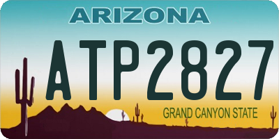 AZ license plate ATP2827