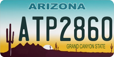 AZ license plate ATP2860