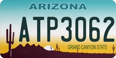 AZ license plate ATP3062