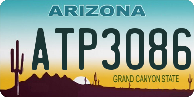 AZ license plate ATP3086