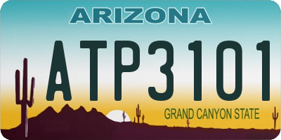 AZ license plate ATP3101