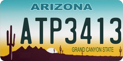 AZ license plate ATP3413