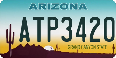AZ license plate ATP3420