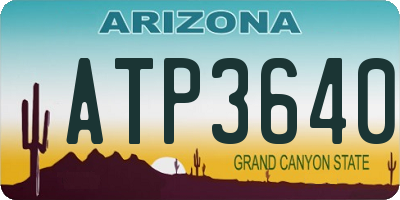 AZ license plate ATP3640