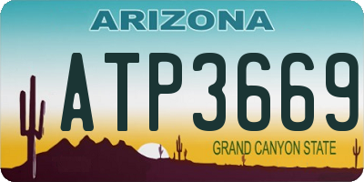 AZ license plate ATP3669