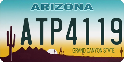 AZ license plate ATP4119
