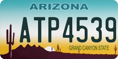 AZ license plate ATP4539