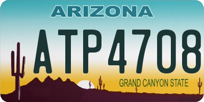 AZ license plate ATP4708