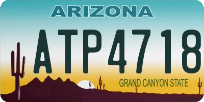 AZ license plate ATP4718