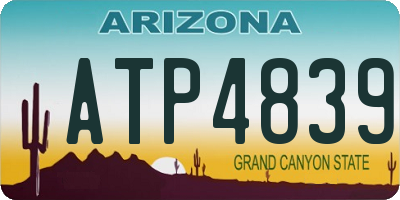 AZ license plate ATP4839