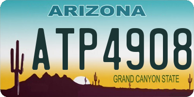 AZ license plate ATP4908
