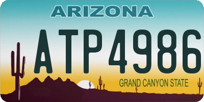 AZ license plate ATP4986