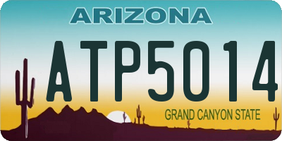AZ license plate ATP5014