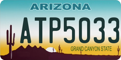 AZ license plate ATP5033