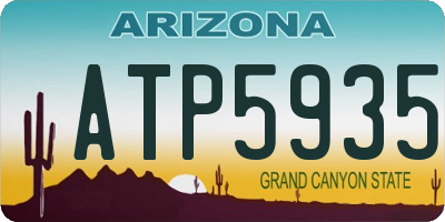 AZ license plate ATP5935