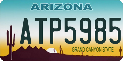 AZ license plate ATP5985