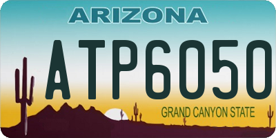 AZ license plate ATP6050