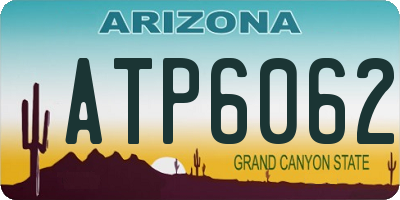 AZ license plate ATP6062