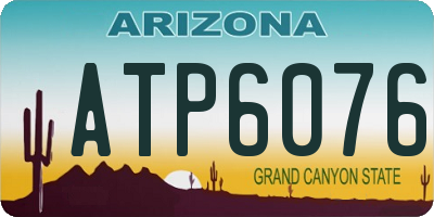 AZ license plate ATP6076