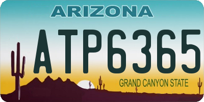 AZ license plate ATP6365