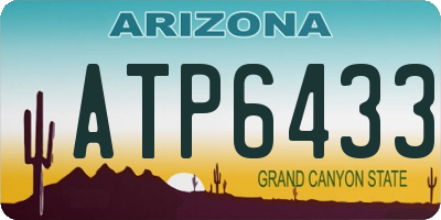 AZ license plate ATP6433