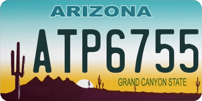 AZ license plate ATP6755
