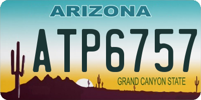 AZ license plate ATP6757