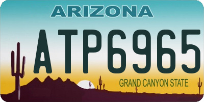 AZ license plate ATP6965