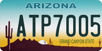 AZ license plate ATP7005