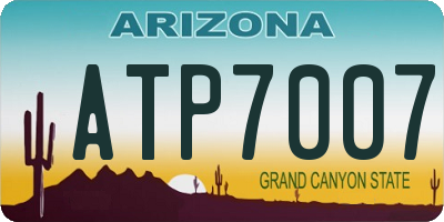 AZ license plate ATP7007