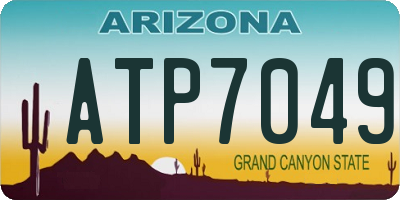 AZ license plate ATP7049