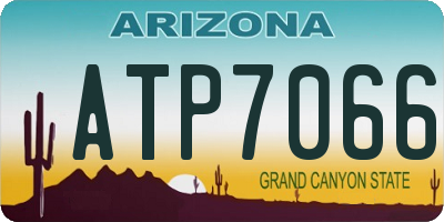 AZ license plate ATP7066