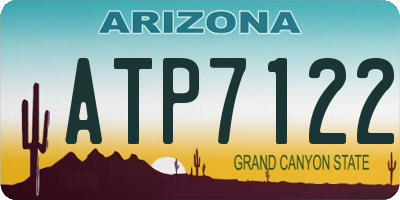 AZ license plate ATP7122