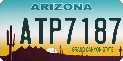 AZ license plate ATP7187