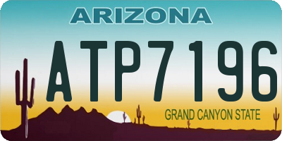 AZ license plate ATP7196