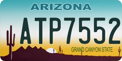 AZ license plate ATP7552