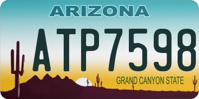 AZ license plate ATP7598