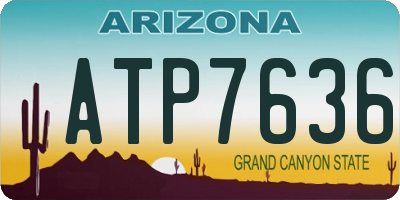 AZ license plate ATP7636