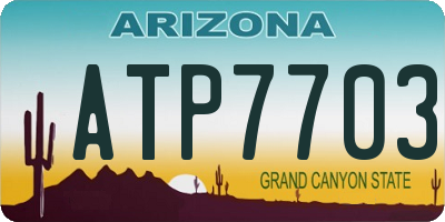 AZ license plate ATP7703