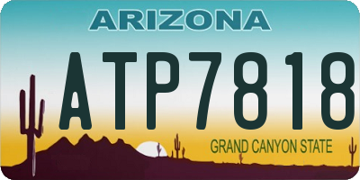 AZ license plate ATP7818